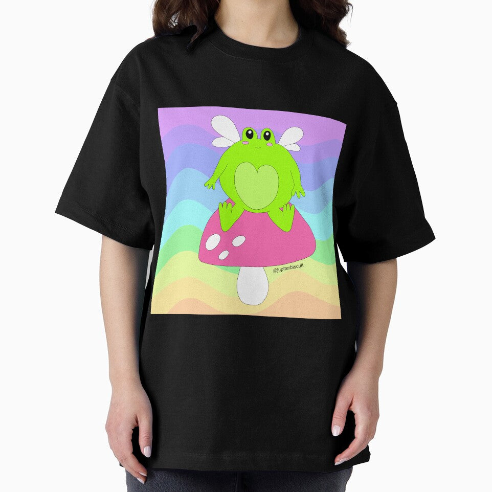 Magic fairy frog on a mushroom by Reina Patrick