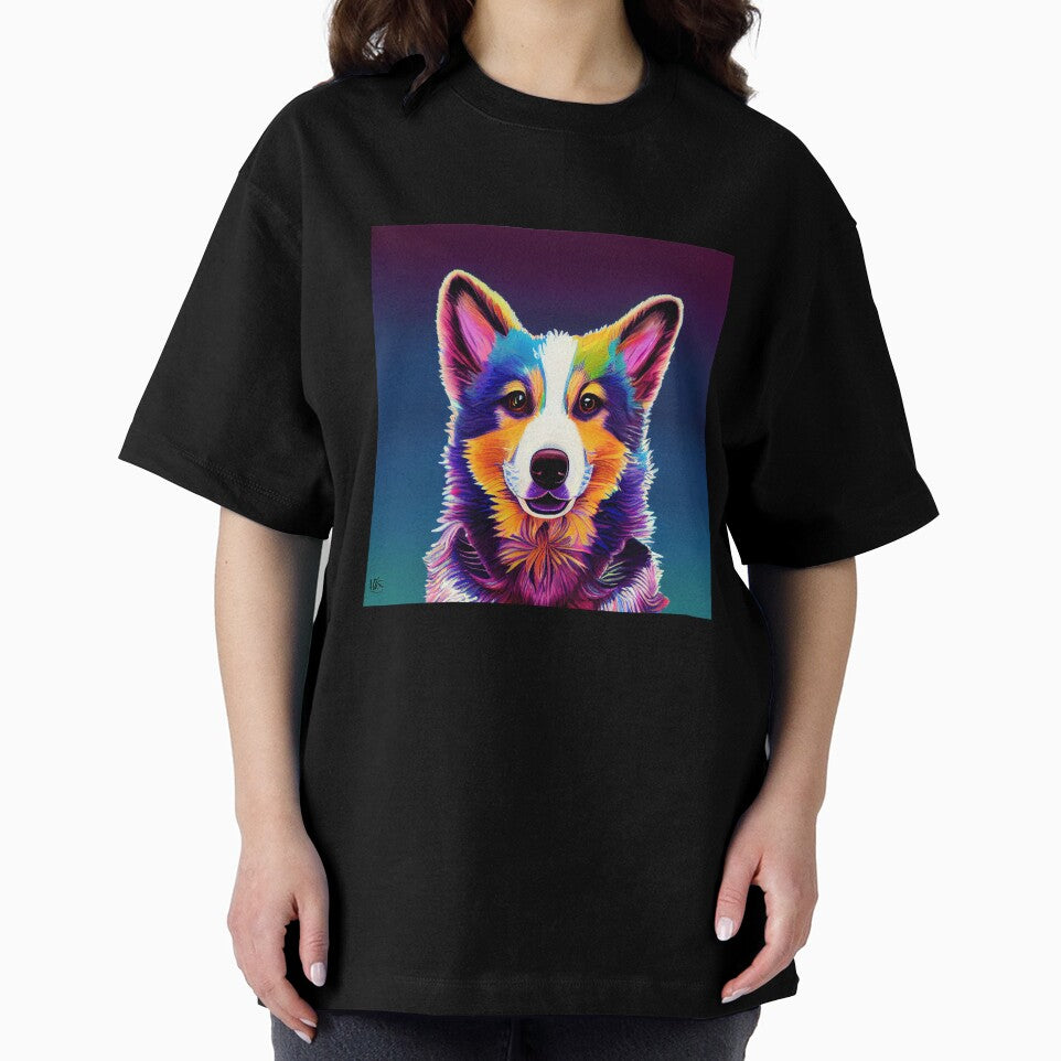 psychedelic happy corgi by Aliveforfun