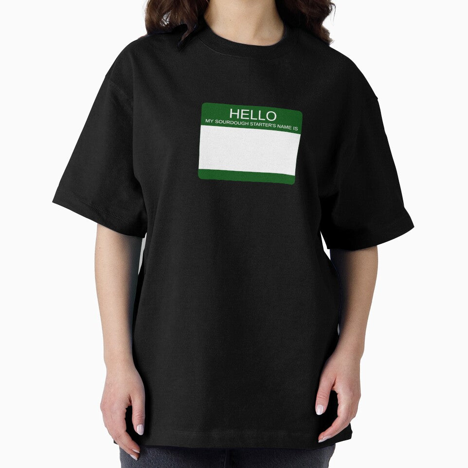 "Hello My Sourdough Starter's Name Is” Funny Sourdough Design (Green) by goldfishbubble