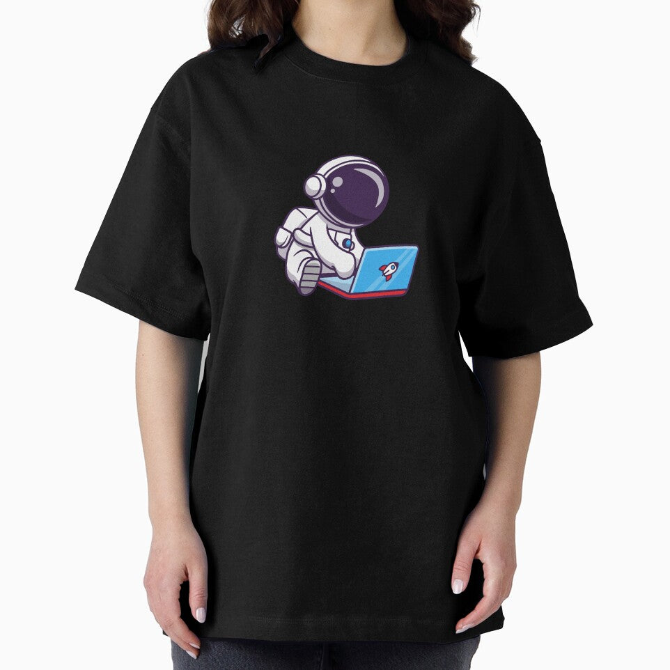 Astronaut Working on Rocket Laptop by febesl