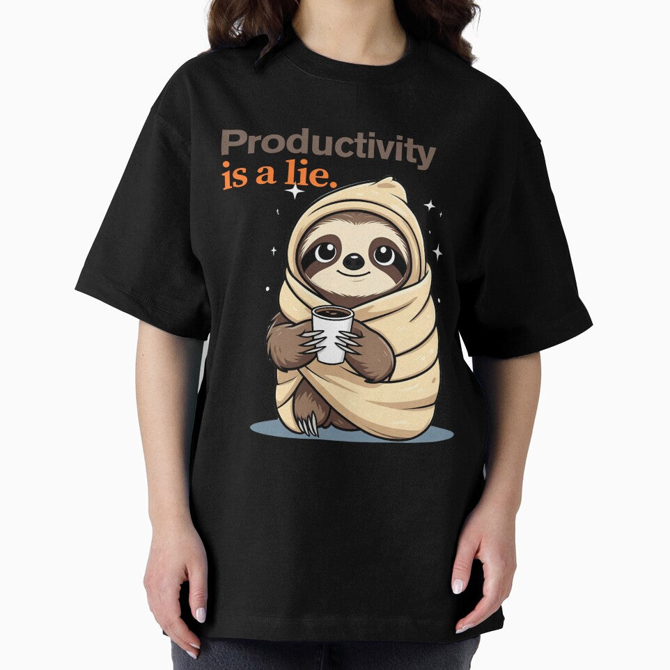Productivity is a Lie – Lazy Sloth Sticker for Burnt-Out Souls by modishwelt