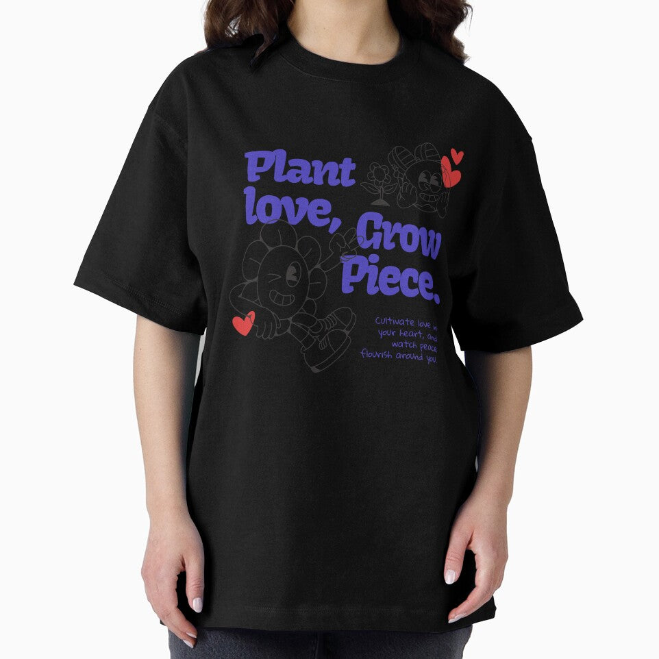 Blue Doodle Plants | Hand‑Drawn Botanical Graphic Tee by Shadow Line Studio