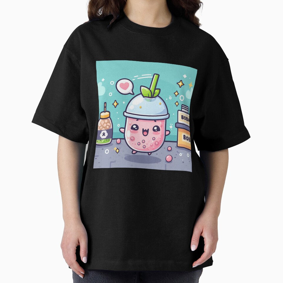 kawaii strawberry bubble tea looking for boba by SaraDatCool