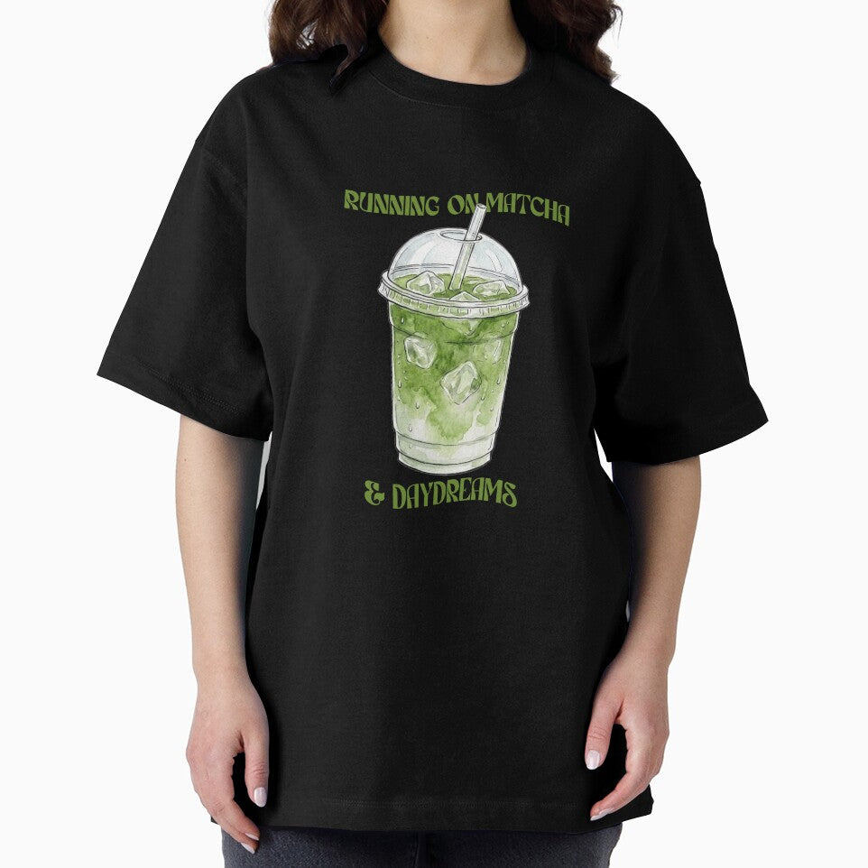 Running on Matcha & Daydreams — Watercolor Iced Matcha Funny Quote | Matcha Lover Gift Mug by ArtofDari