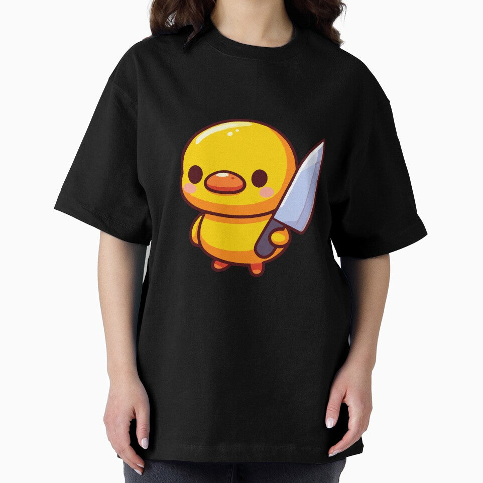 Cute Duck with Knife by Emegan Print Art