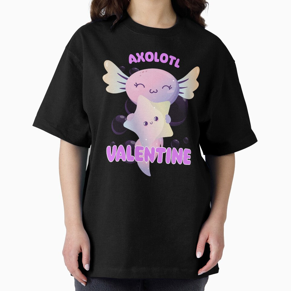 Axolotl Valentine - Playful Axolotl Valentine by Fede Prints