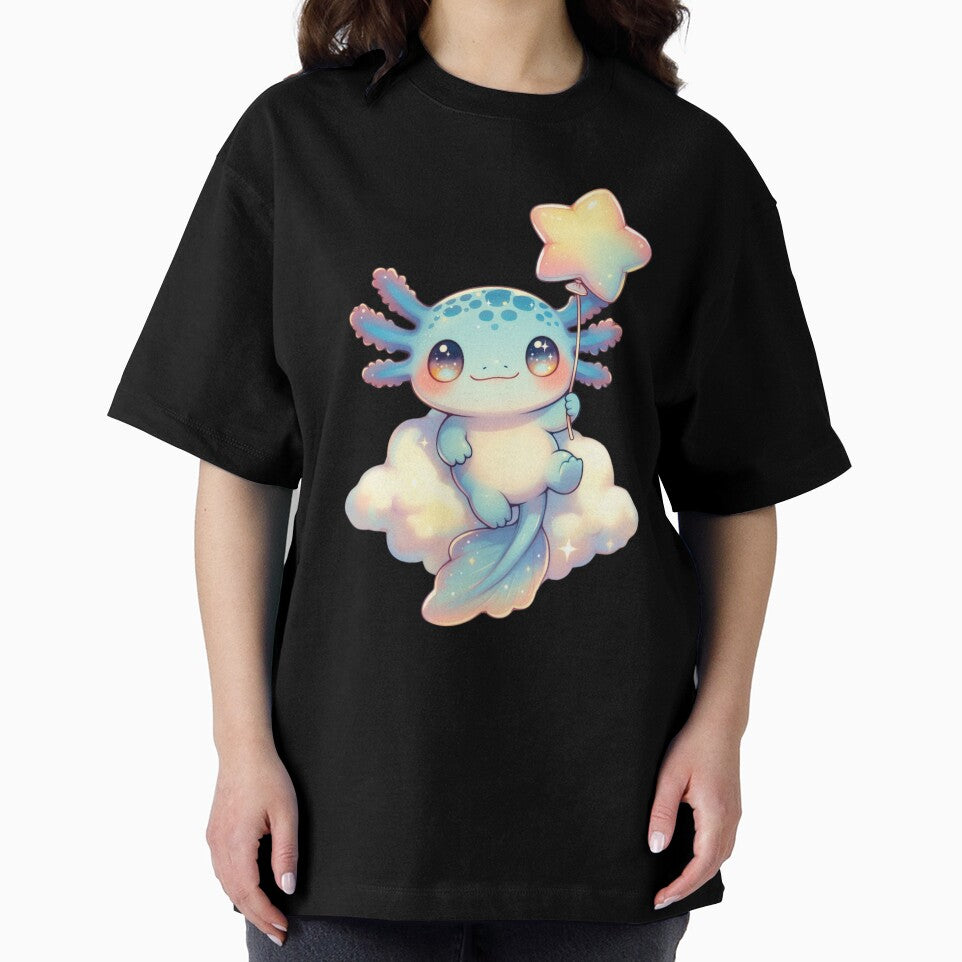 Kawaii Baby Axolotl Cloud Magic Star Balloon Cute Animal by GrumpySableye