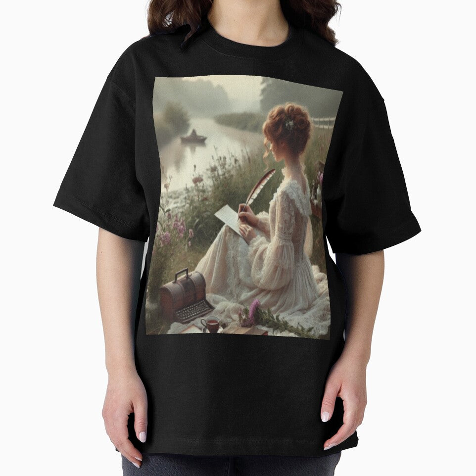 Riverside Poetry Writing - Wildflower Picnic Morning Mist by ArtFreshStudio