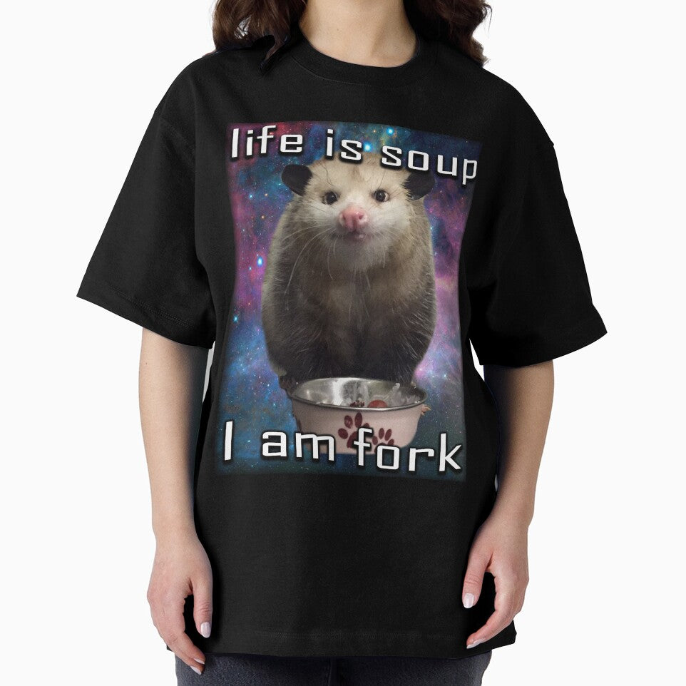 Life is soup - i am fork possum by BattleGoat