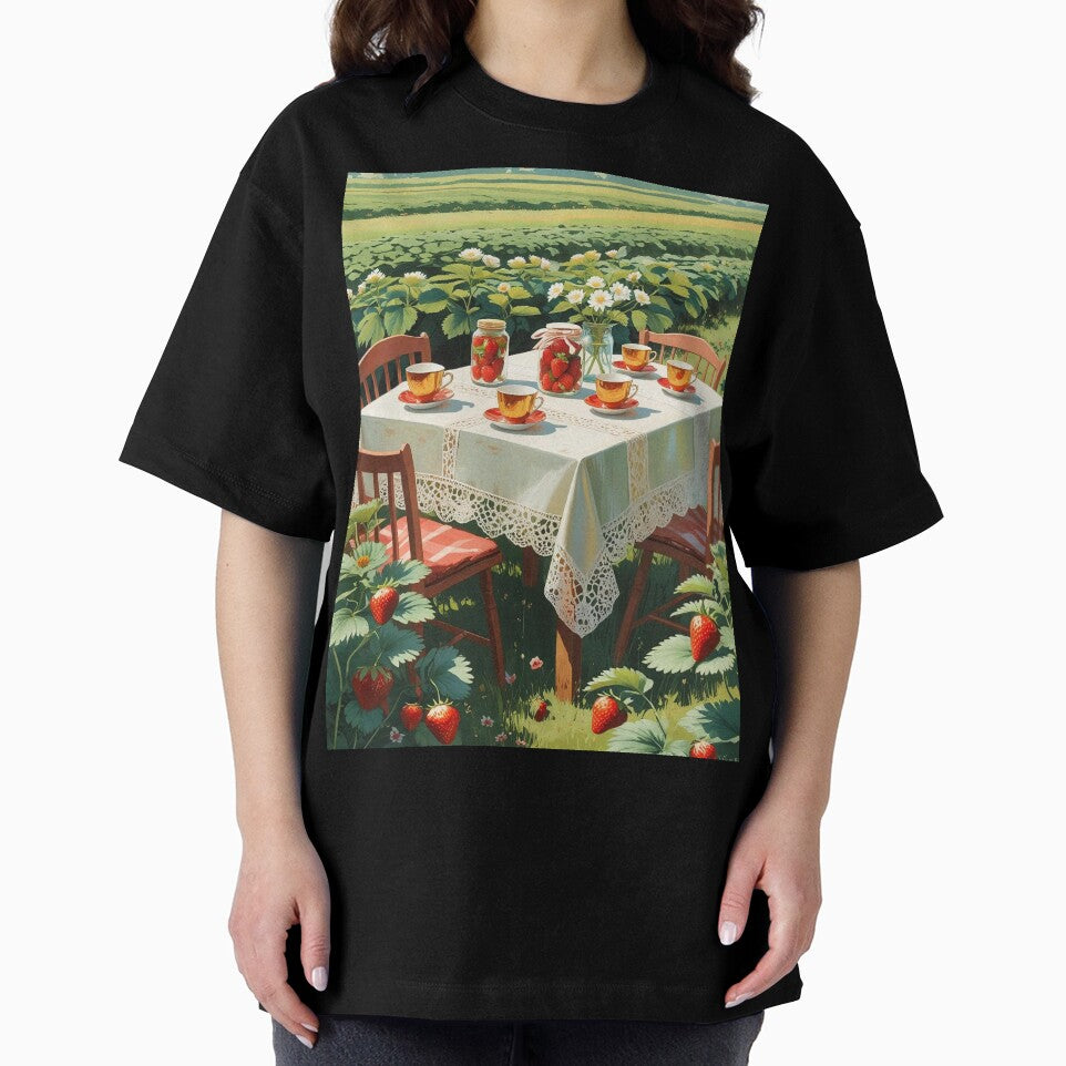 Strawberry Mornings – A Cottagecore Breakfast Scene by Deezyned