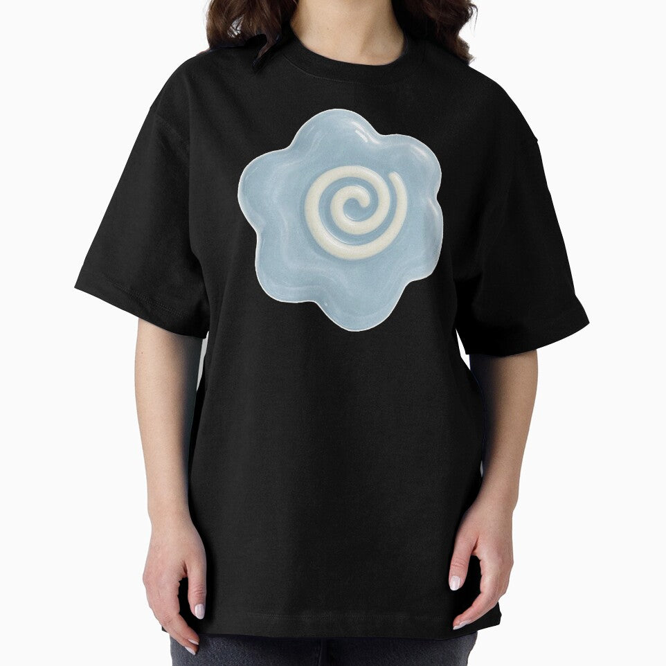 pastel blue flower button by teethfairy