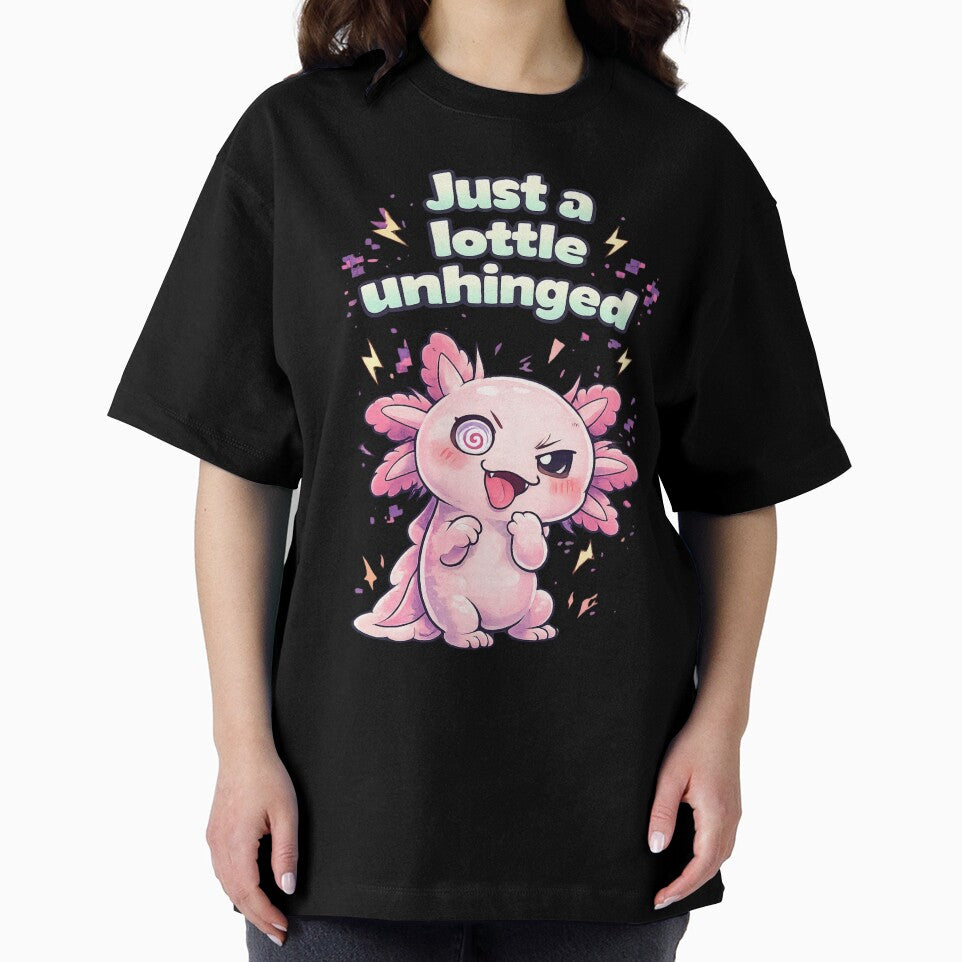 Just A Lottle Unhinged Cute Axolotl Kawaii Gift by Dianefromamsterdam