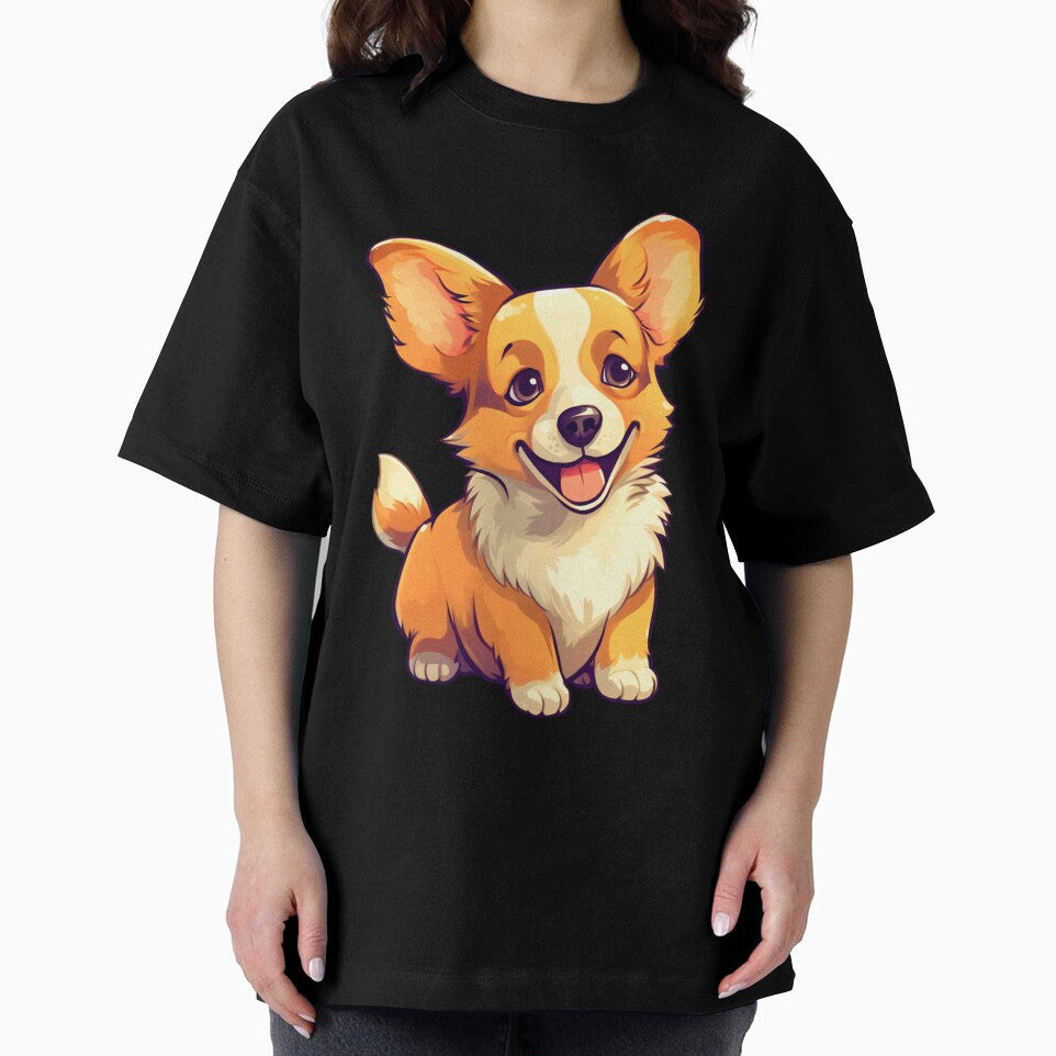 Corgi Puppy Cute Cartoon Portrait Illustration Pembroke Welsh Corgi by Calypso Pixels