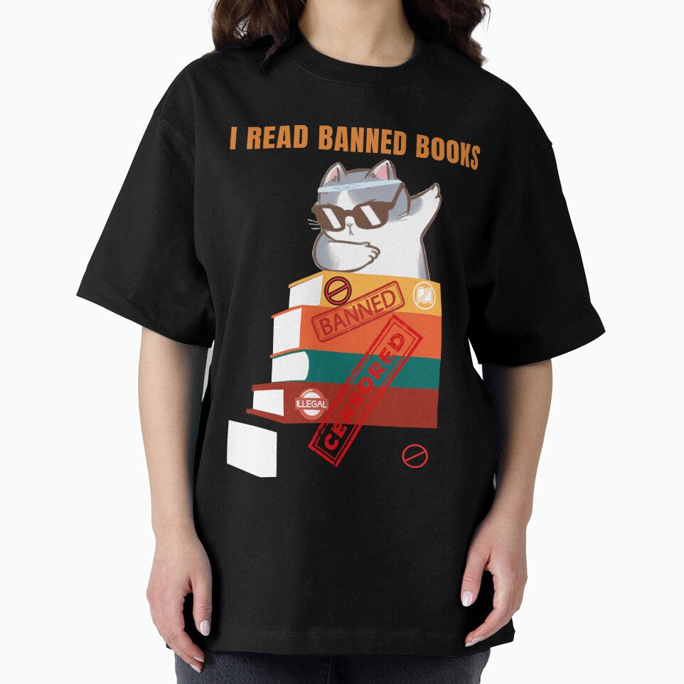 I Read What I Want Funny Dabbing Cat Reading Banned Books by Ahmed  Feki