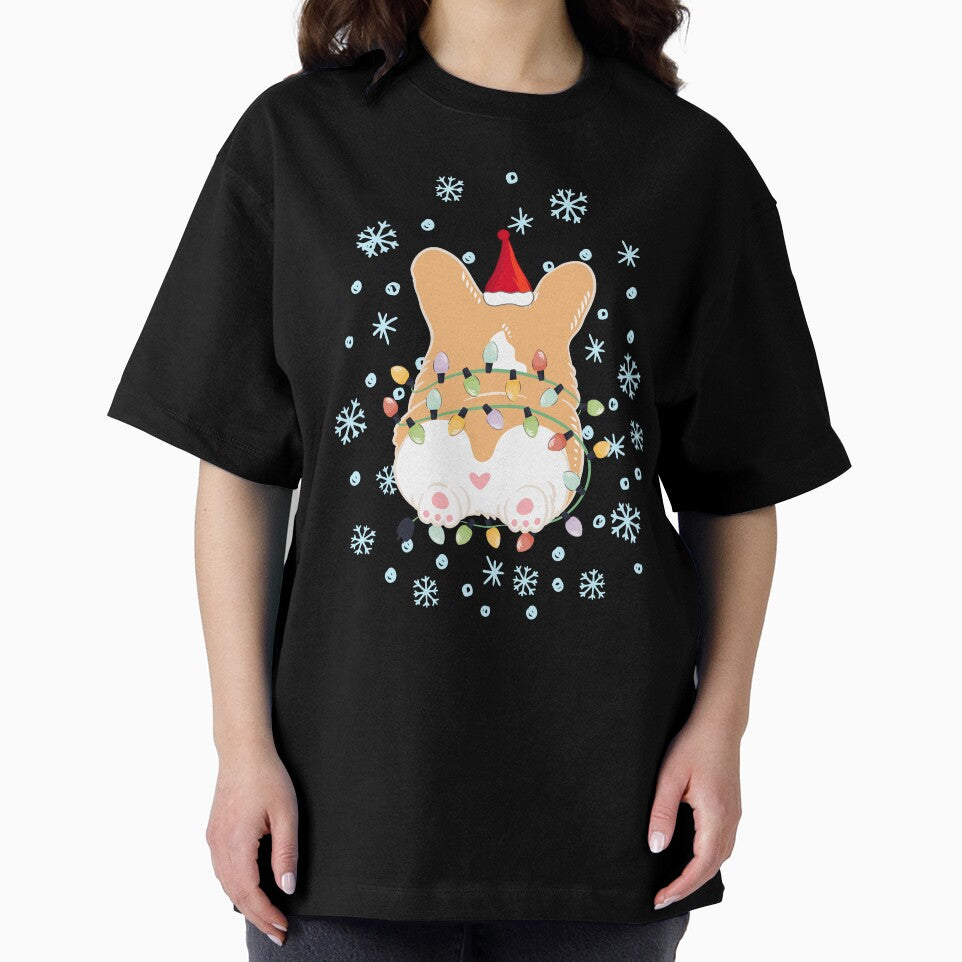 Cute Christmas Corgi Butt - Red 1 by Lulupainting