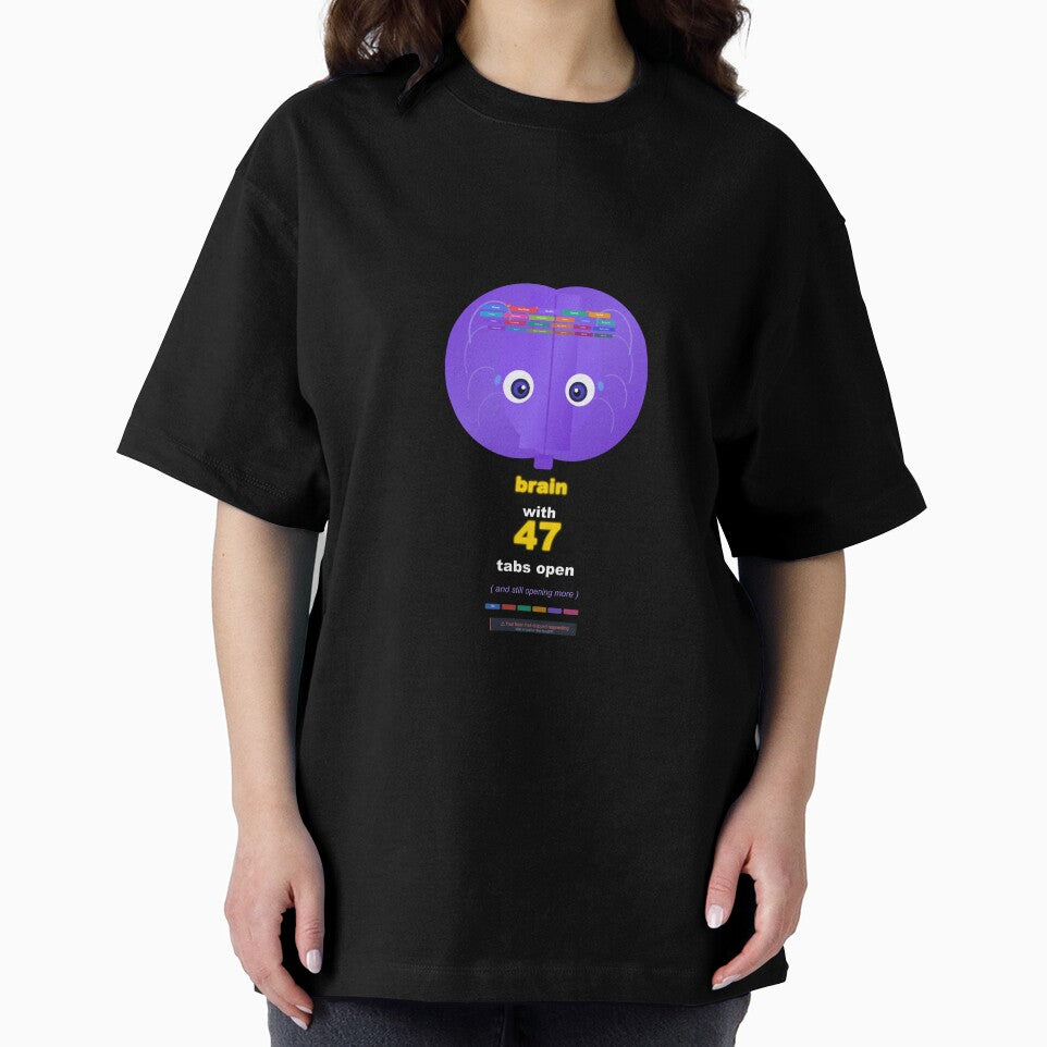 Brain With 47 Tabs Open ADHD Humor by CHAOS_CLUB