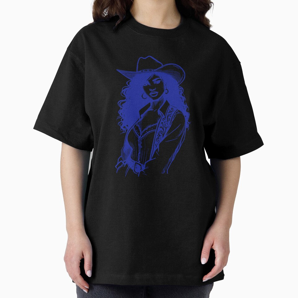 Cowgirl Line Drawing Country Western T-Shirt by Tiendita-Arroyo