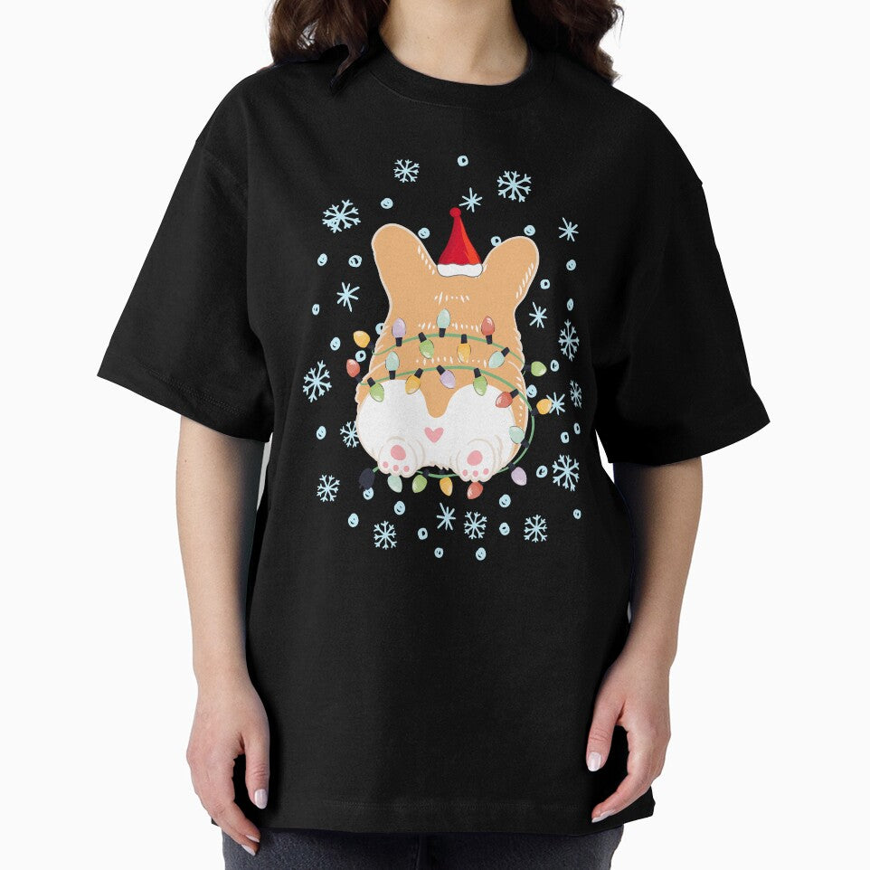 Cute Christmas Corgi Butt - Red 2 by Lulupainting