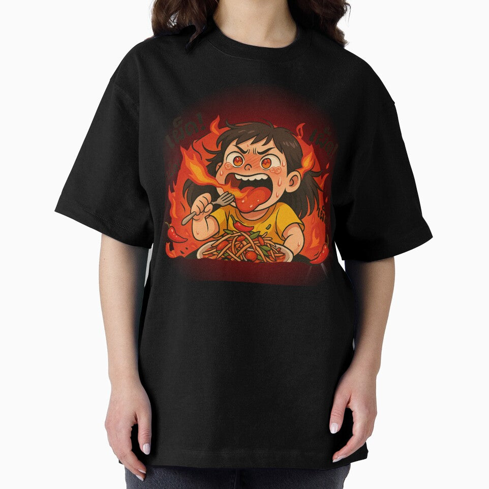 Spicy Thai Food Challenge – Funny Cartoon Design by konthai.familyart