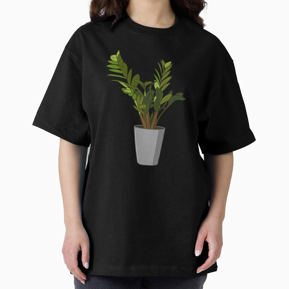 Minimalist ZZ Plant Sticker – Zamioculcas Indoor Houseplant Illustration by VectorsbyV