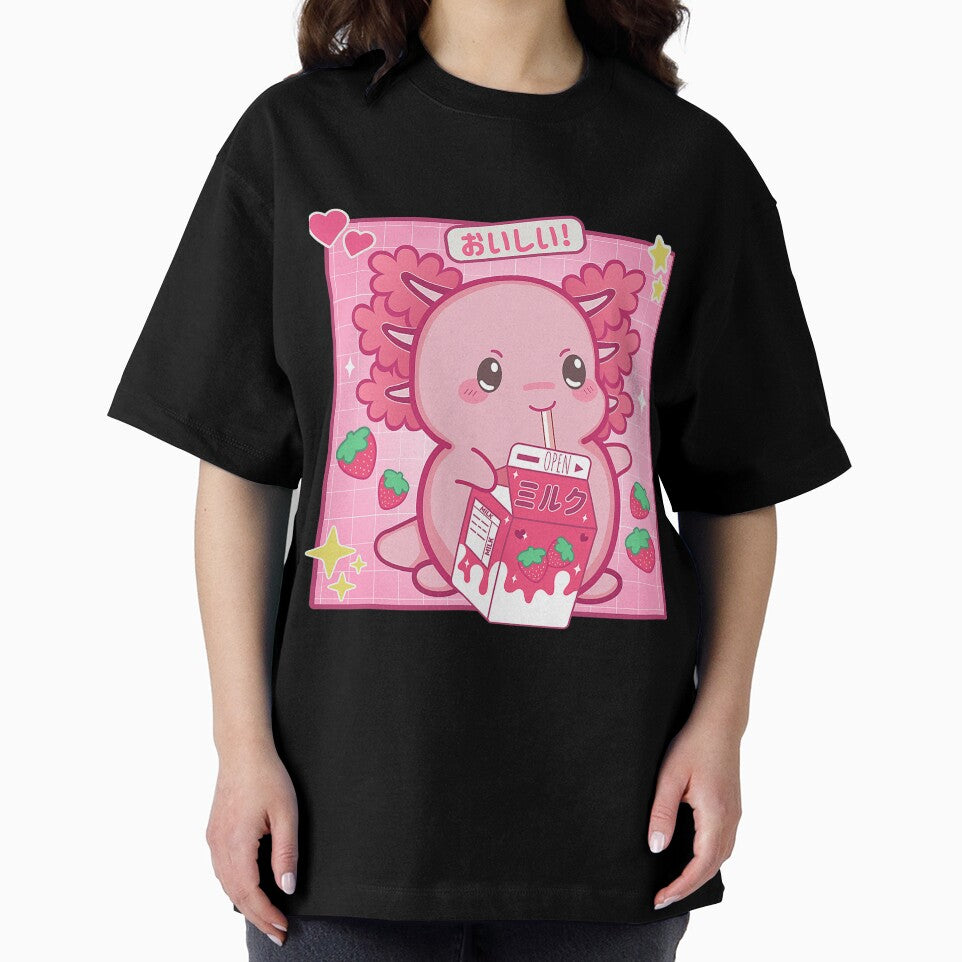 Kawaii Axolotl Strawberry Milk Shake Carton | Japanese Anime Lovers Kids by Tamer ⭐⭐⭐⭐⭐