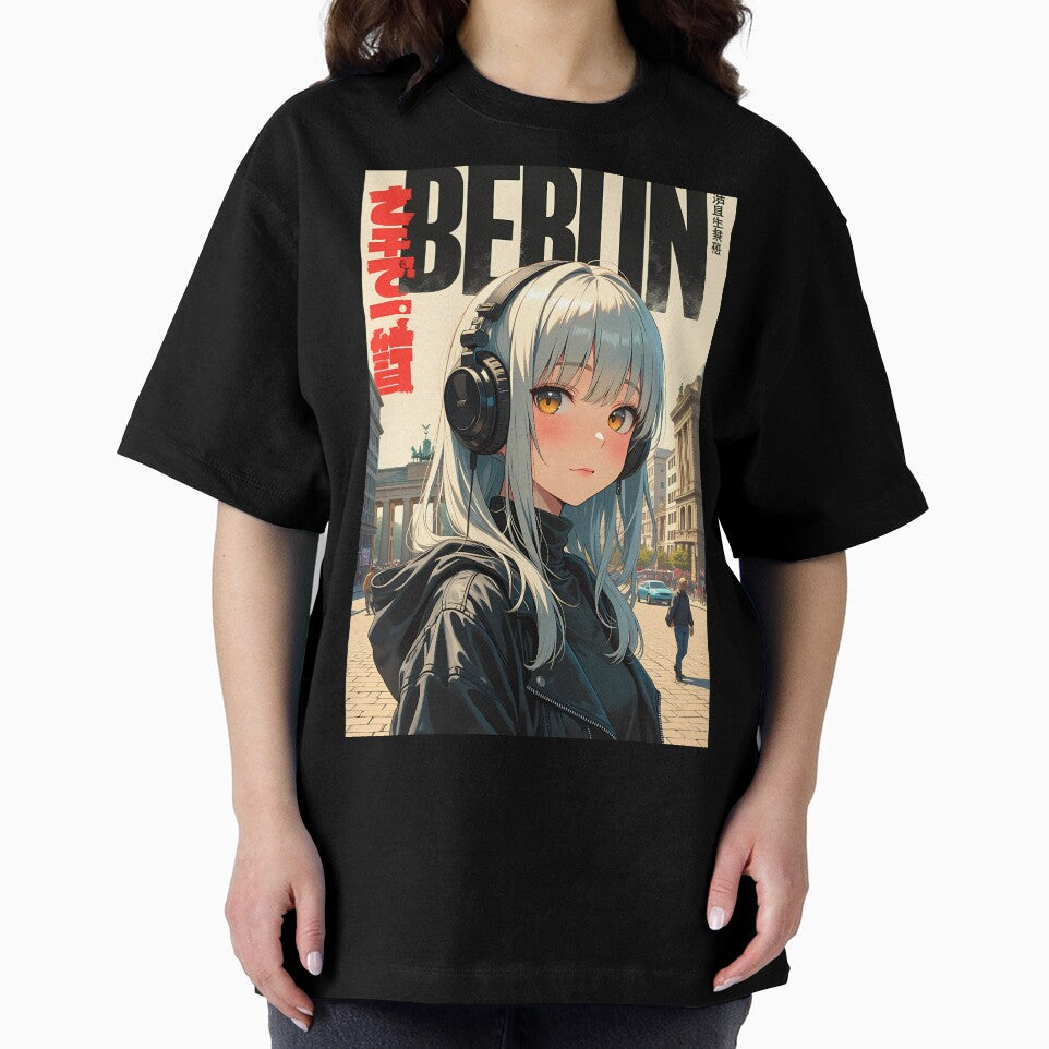 BERLIN Germany - 90s Retro Anime Travel Poster - Underground Techno Cyberpunk by ShadowsInk