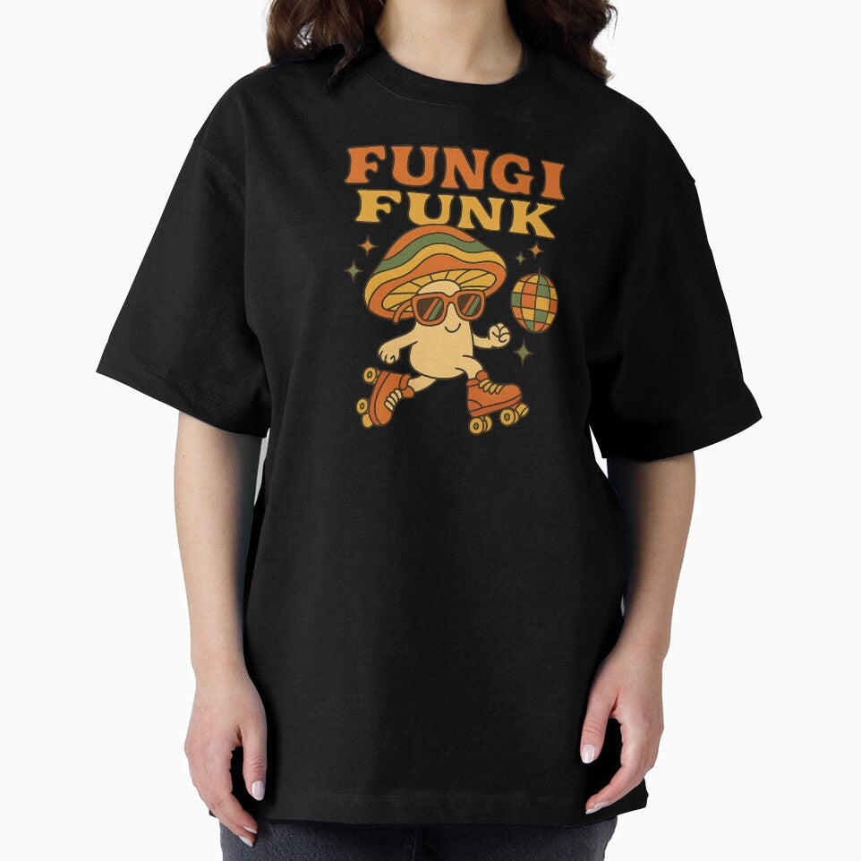 Fungi Funk - Retro Roller Disco Mushroom Dsign by Pawethic Prints Studio
