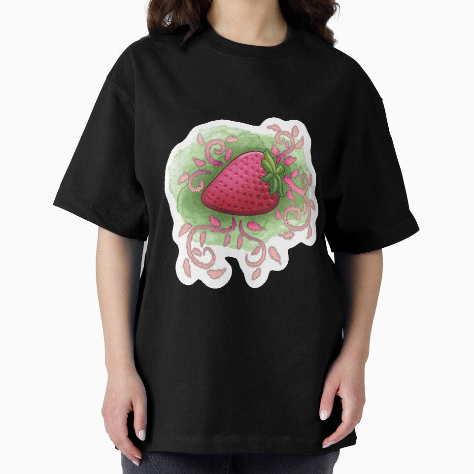 Strawberry Floral Watercolour Design by WeirdCreatureCo