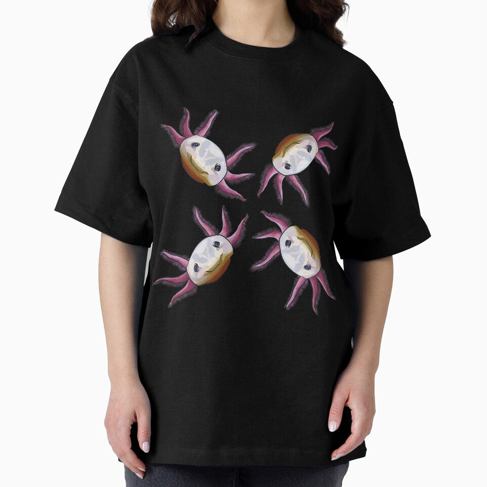 Smiling Axolotl pattern - Pink Axolotl by BeeFoxTree
