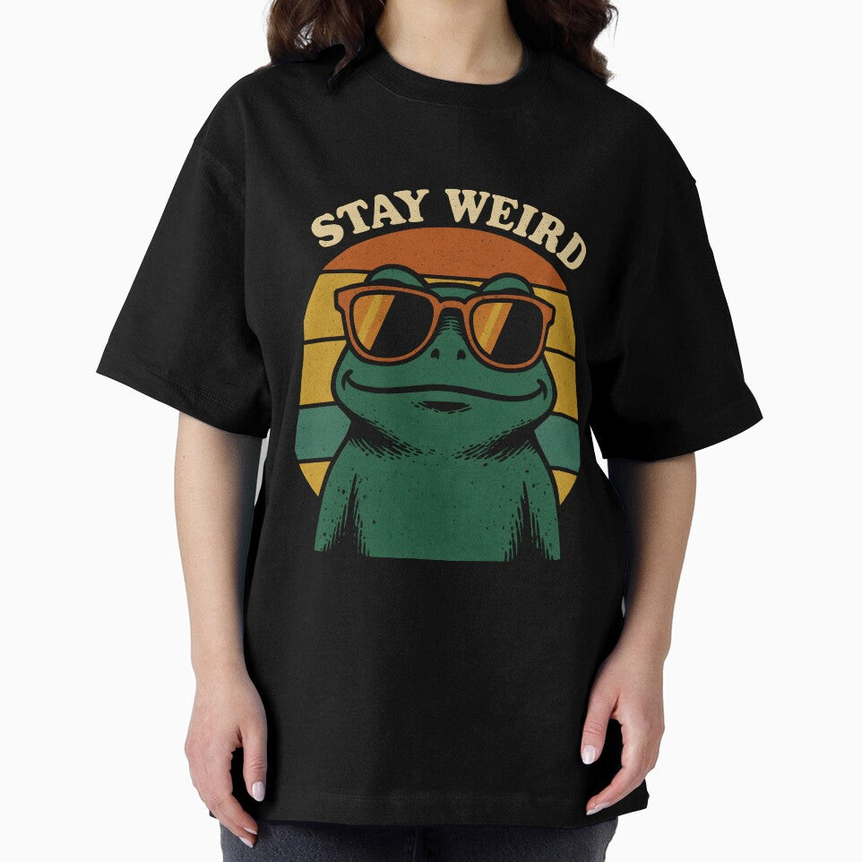 Stay Weird – Cool Retro Frog by Hischers Solution