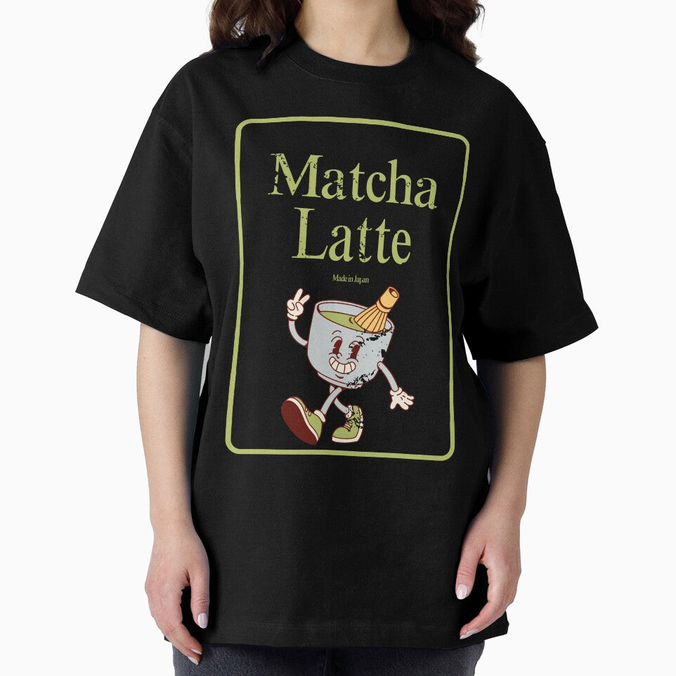 Matcha Made in Japan – Retro Latte Vibes Tee by theinkedprintco