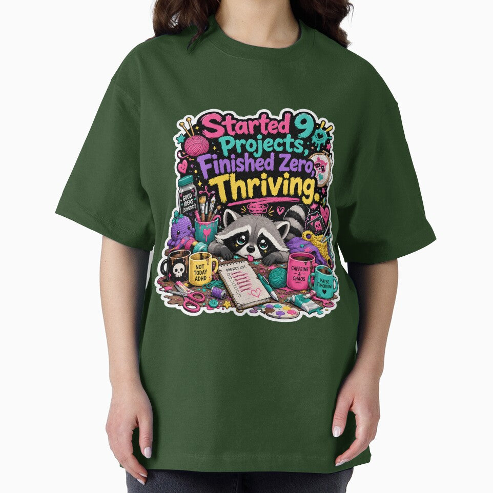 Started 9 Projects Finished Zero Thriving Raccoon by KXDigitalStudio