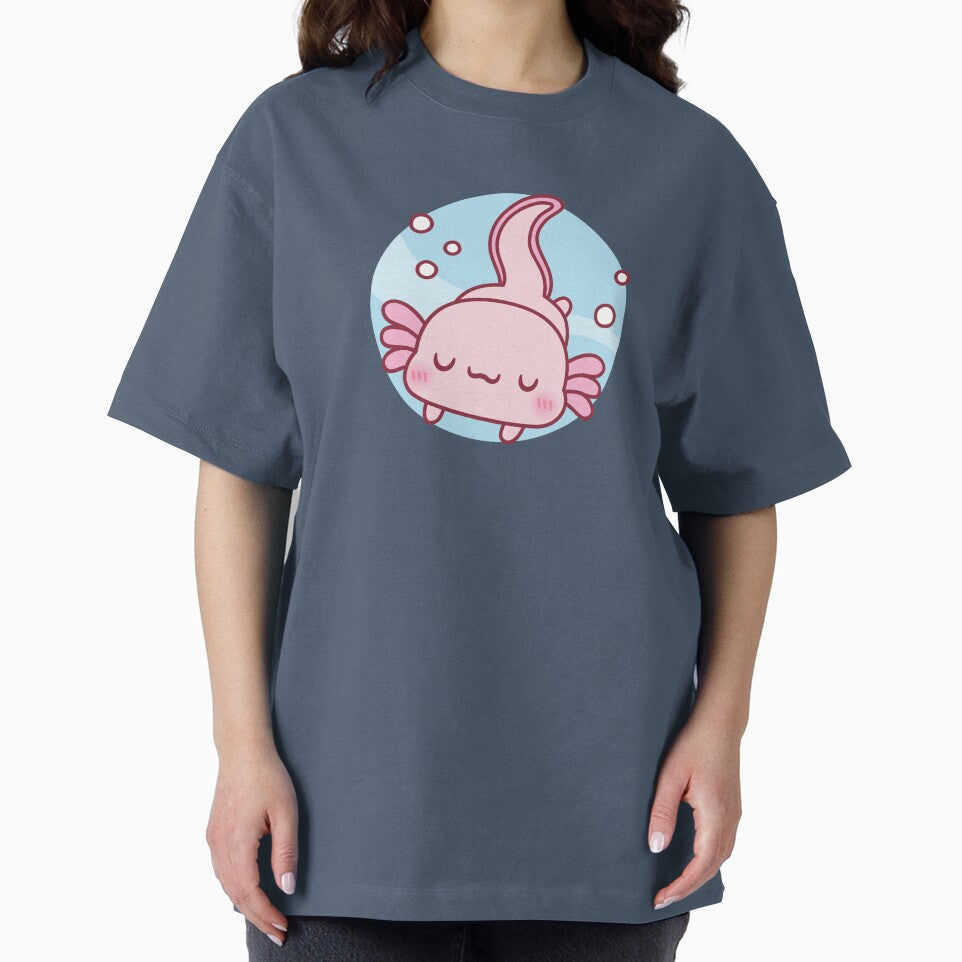 Cute Axolotl Relaxing In The Water by rustydoodle
