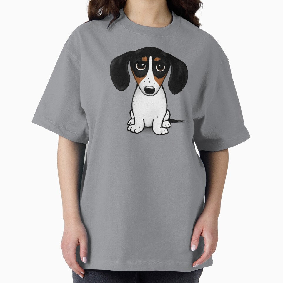 Piebald Dachshund | Cute Black, Tan and White Wiener Dog by Jenn Inashvili