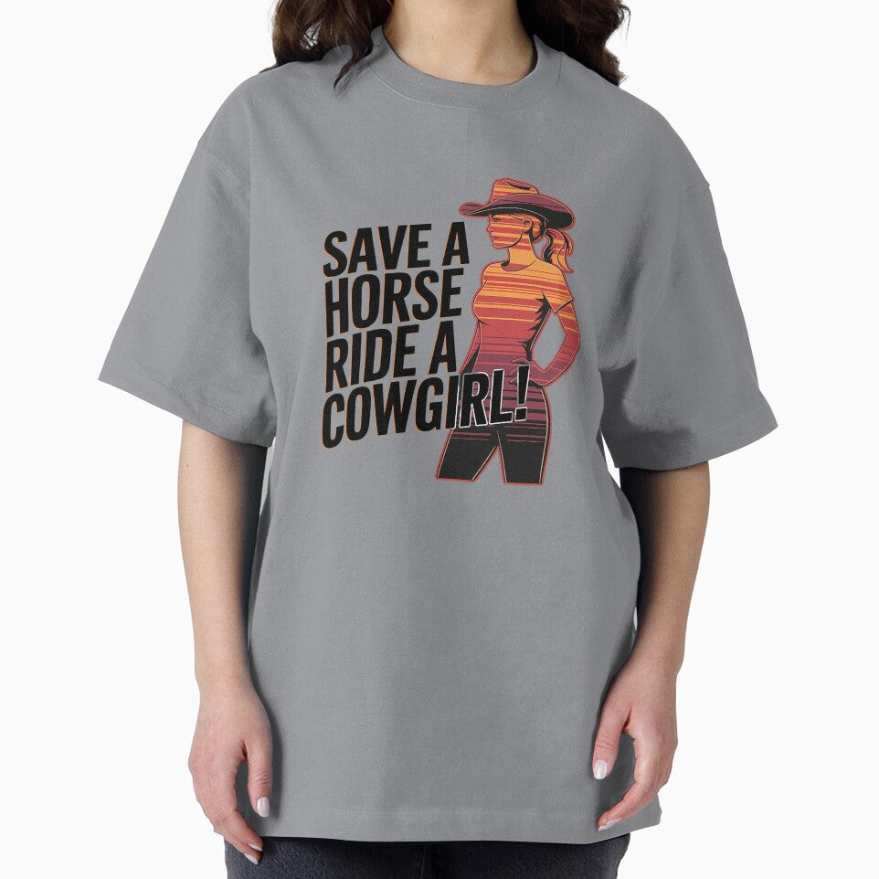 Ride a Cowgirl Save a Horse Country Humor Vintage Retro Design by Redjakkal