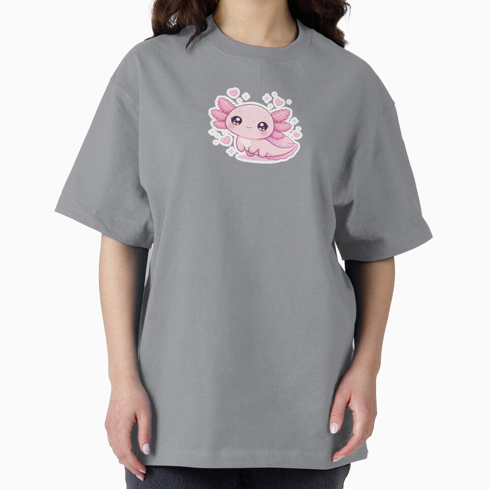 Axolotl Kawaii Meme – Funny Cute Axolotl Chill Mood Cartoon Illustration by VectorJoy