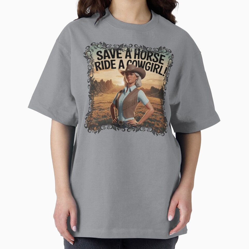 Save a horse ride a cowgirl vintage designs - Cowgirl Chic by Redjakkal