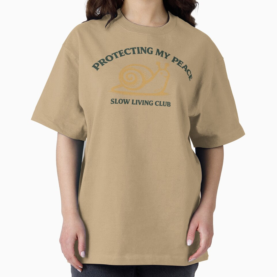 Protecting My Peace Snail - Slow Living Club Vintage Aesthetic by MavtM