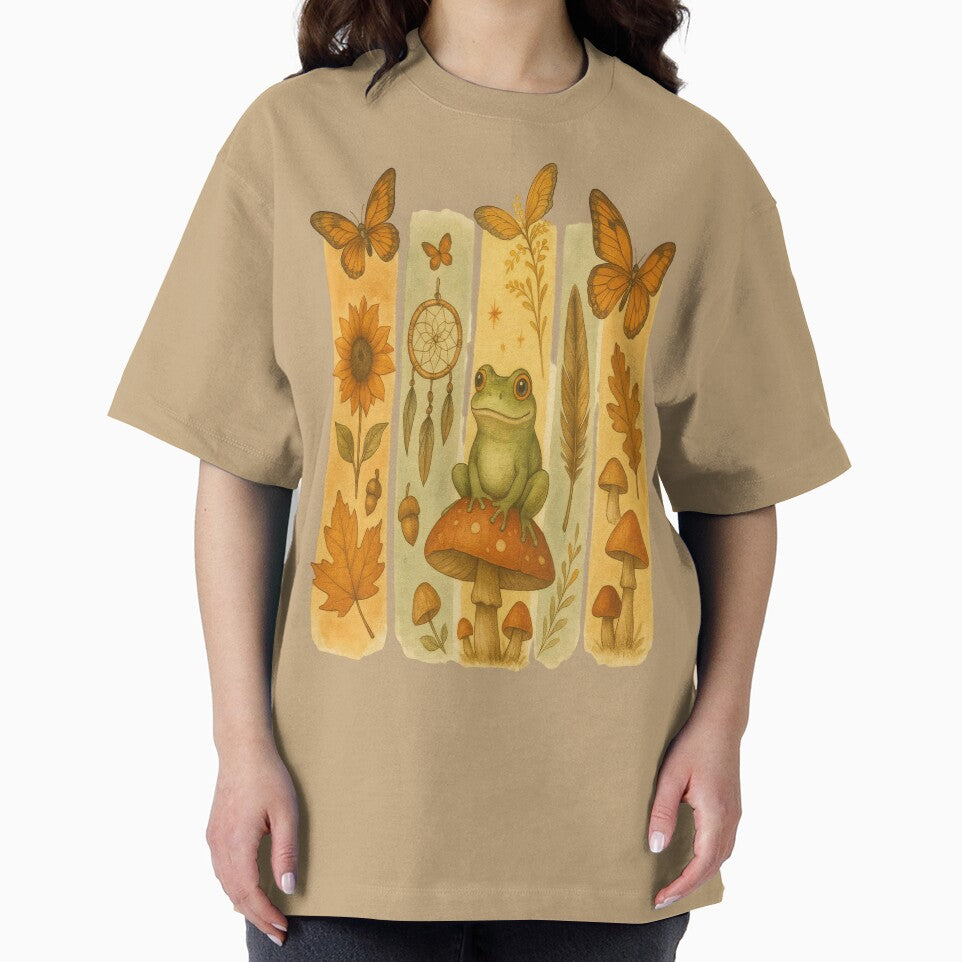 Botanical floral boho butterflies with frog by whytealistair
