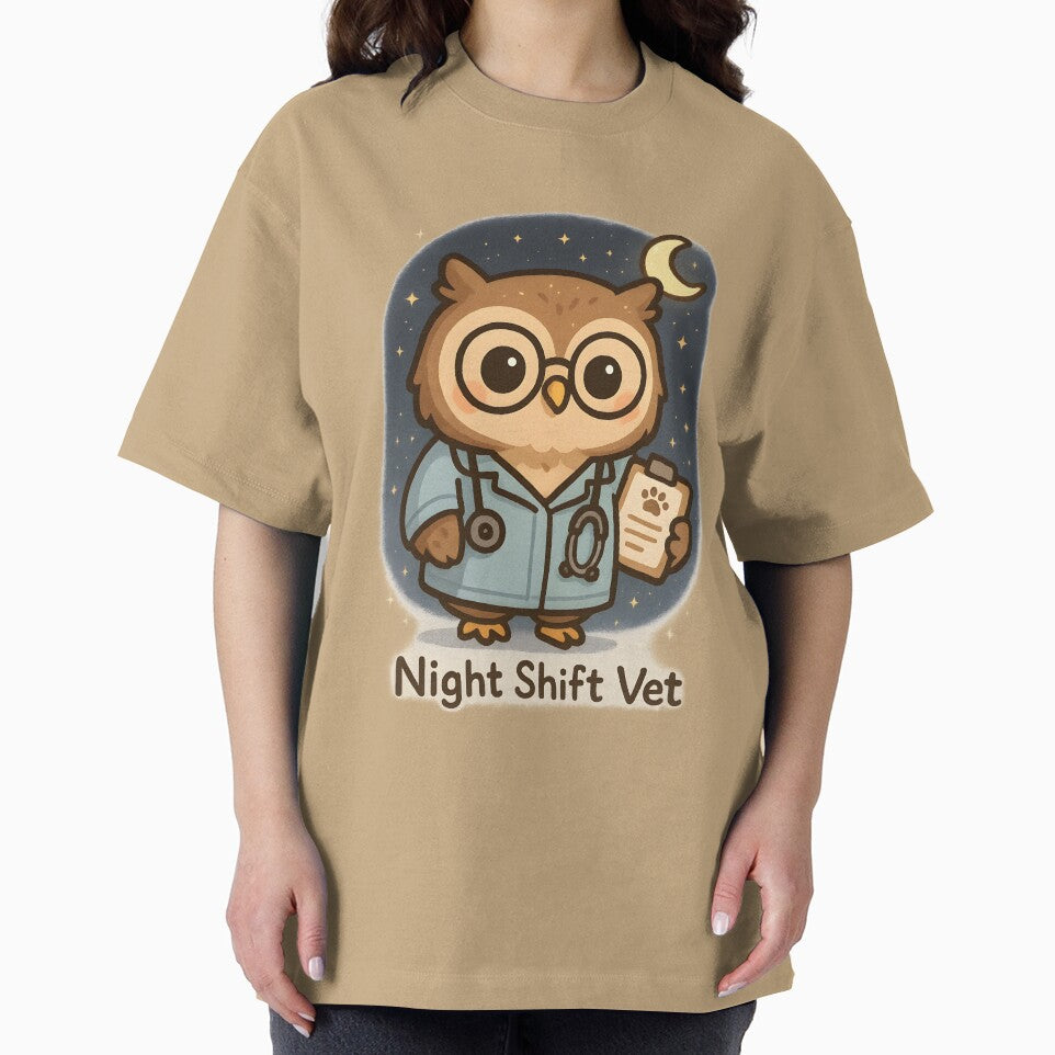 Night Shift Vet – Owl Veterinarian Design by Bettybee00