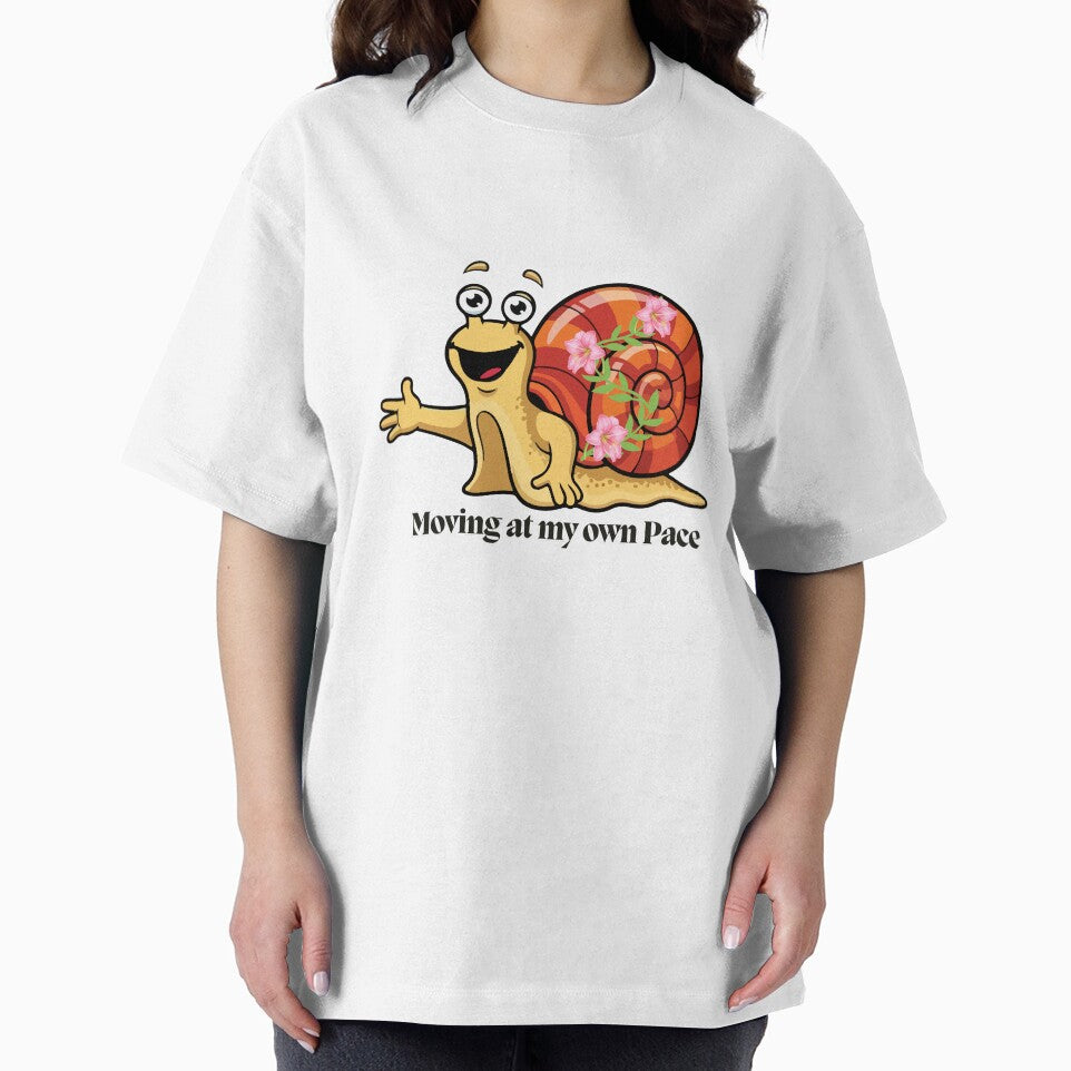 Floral Snail Sticker | Moving At My Own Pace Positive Quote Art by Pandey14