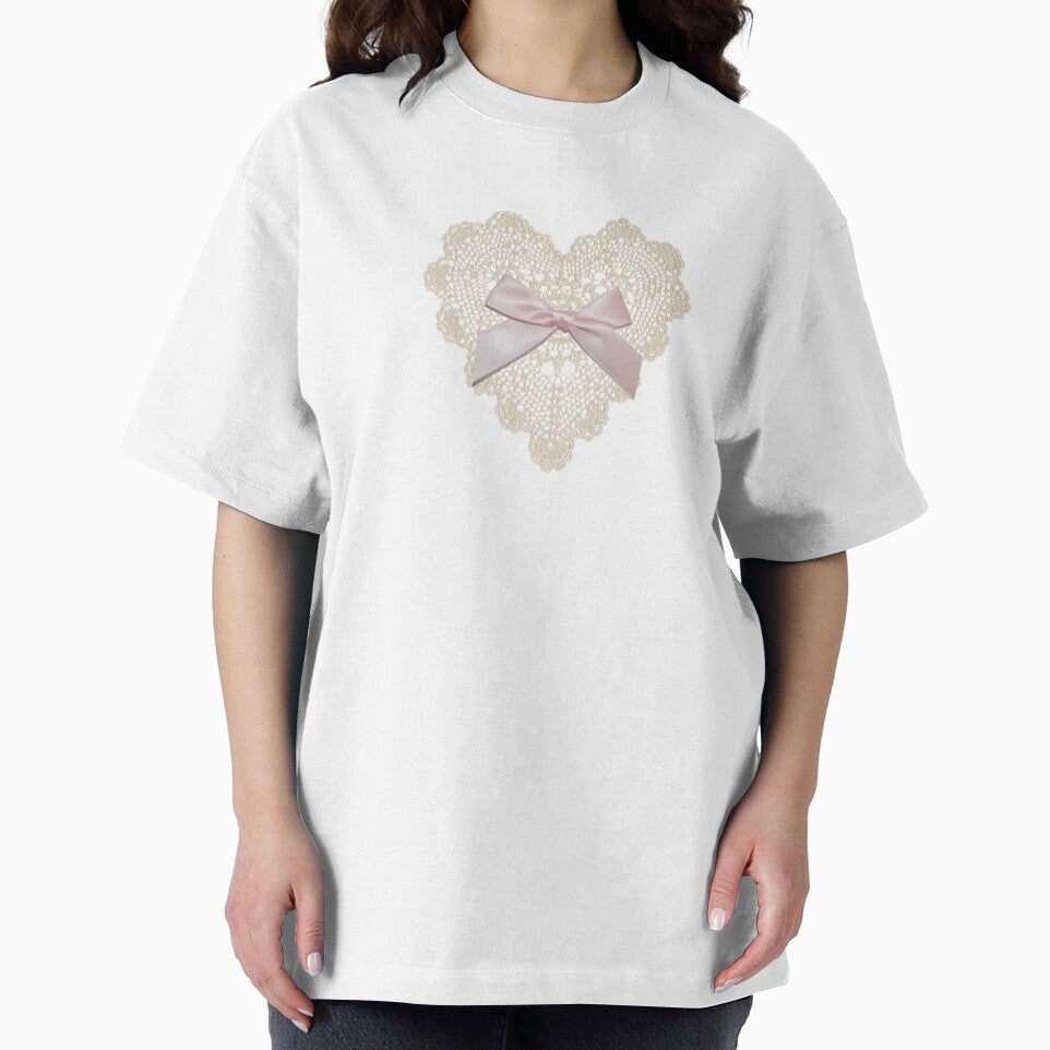 Coquette balletcore heart lace bow by Pixiedrop