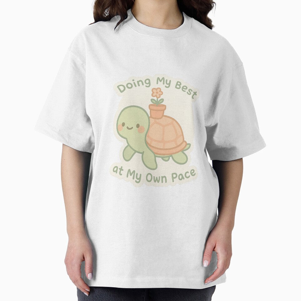 Doing My Best - Cute Turtle Motivational Self-Care Sticker by Trendy Sticker & Merch Collection - Express Yourself