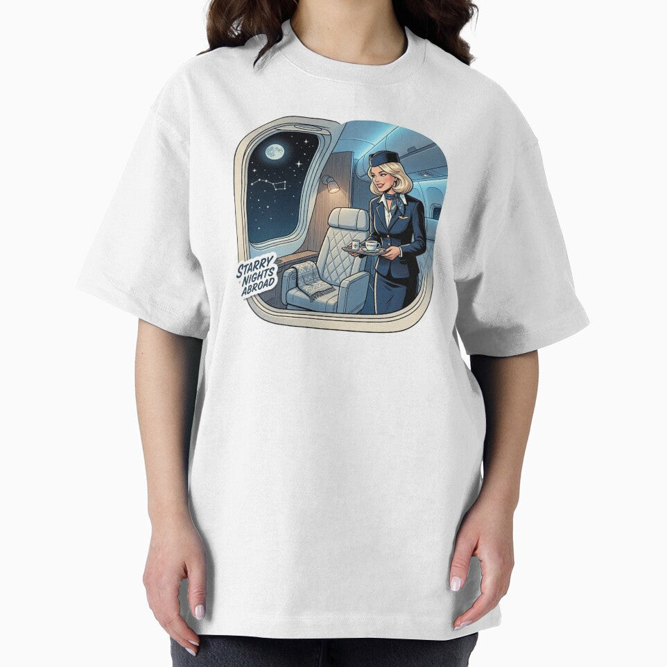 Scandinavian Stewardess Retro Airline Travel Aesthetic Minimal Flight Attendant Design by VectorJoy
