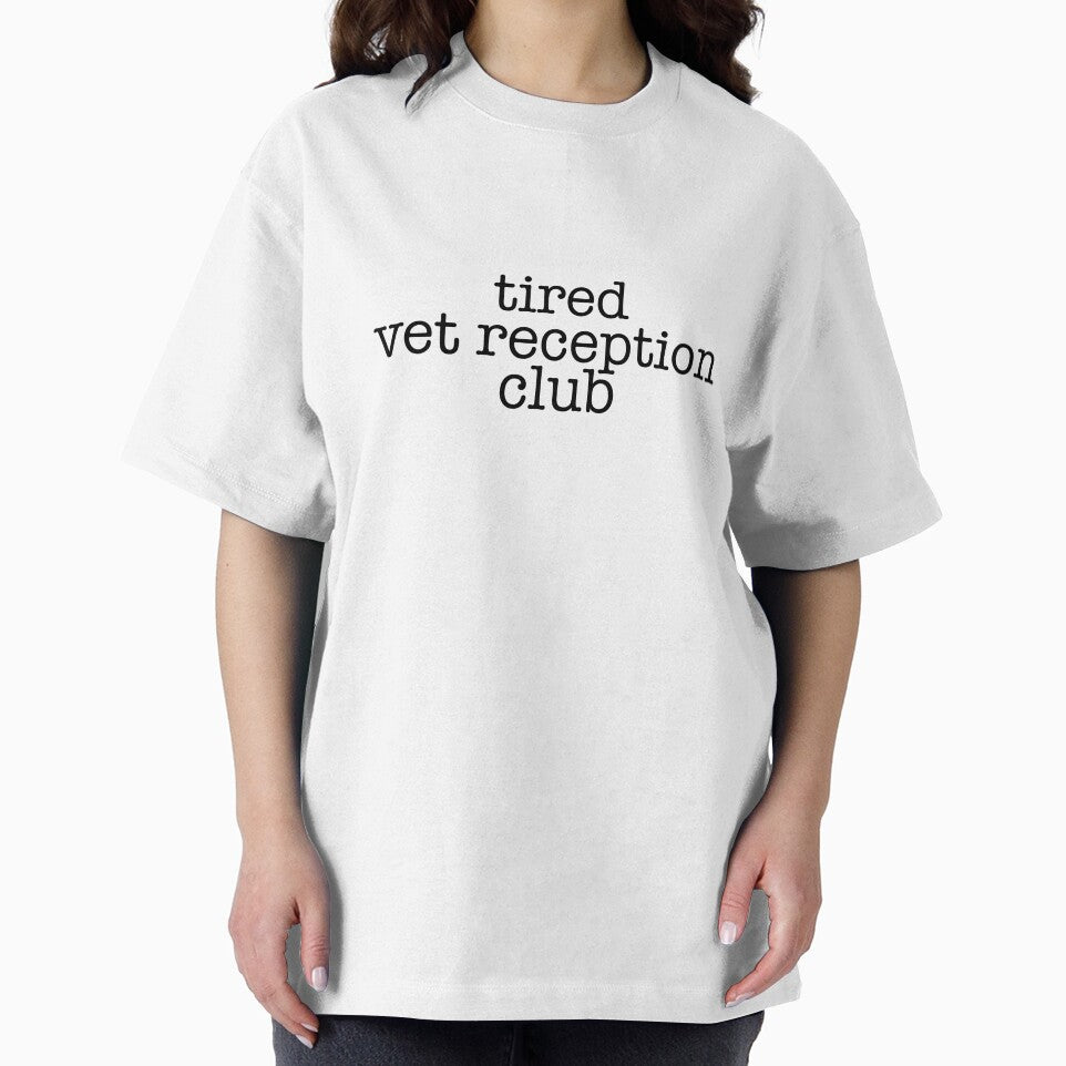Tired Vet Reception Club Sticker – Veterinary Medicine Life Humor by backwoodsdsgn