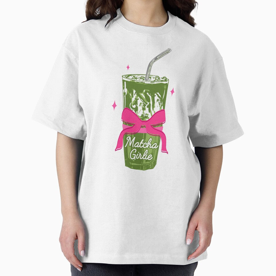 Pink Bows Matcha – Girly Vintage Illustration by MaiZephyr