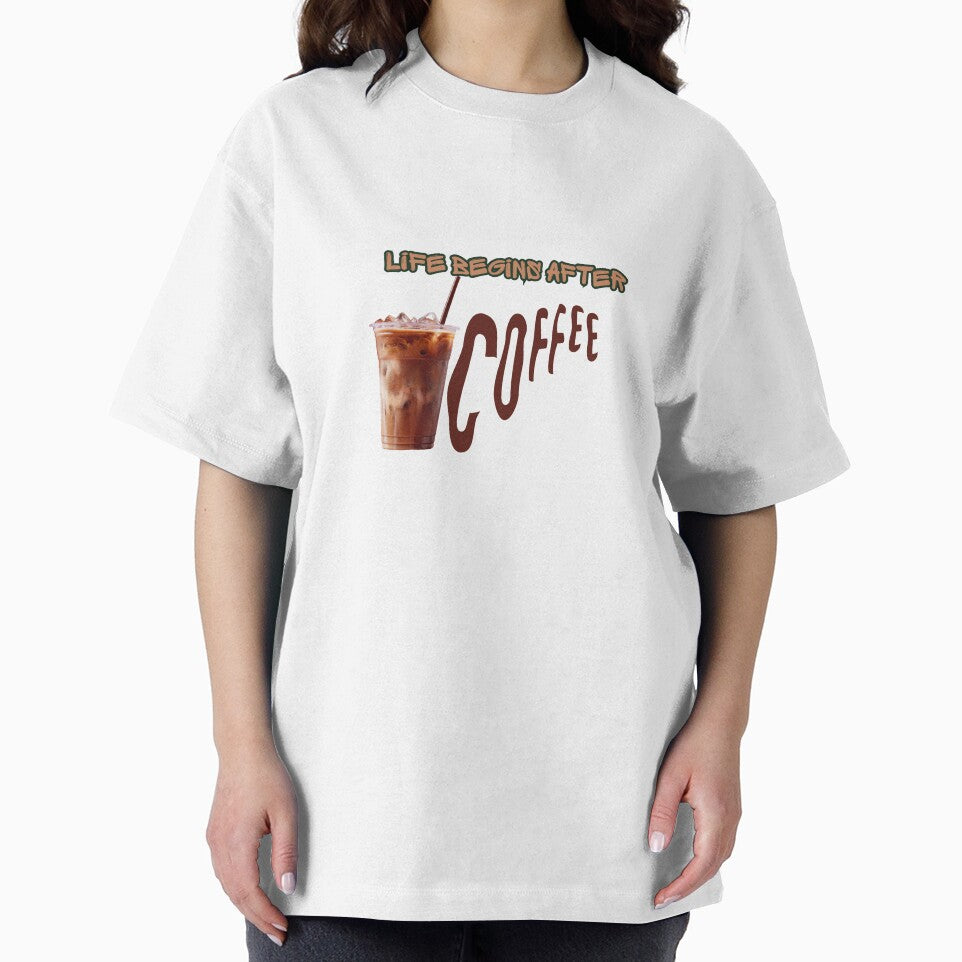Life Begins After Coffee – Funny Coffee Lover Typography Design by Kstyle93