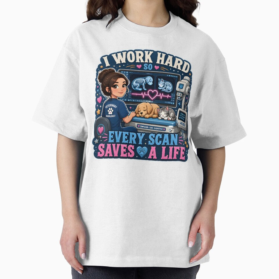 I Work Hard So Every Scan Saves A Life – Cute Veterinary Radiology X-Ray Design by Bettybee00