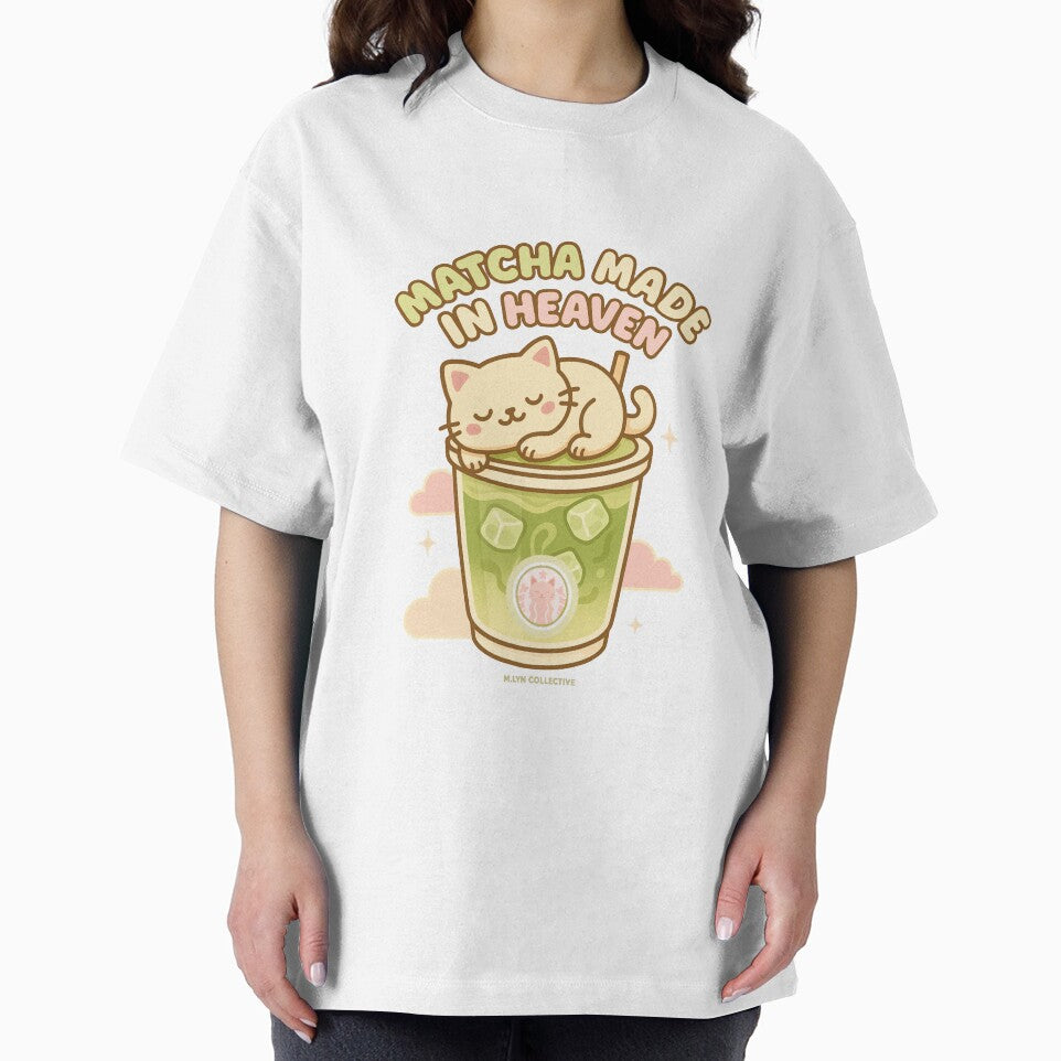 Matcha Made in Heaven – Sleeping Cat on Iced Matcha Cup by MLynCollective