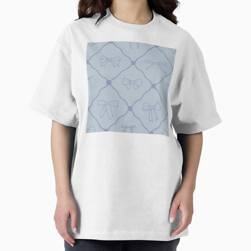 Cute Blue Bows and Ribbons Lattice Pattern by winterpumpkin